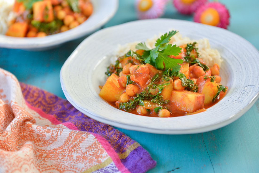 Quick Curried Chickpeas and Potatoes | Nourishing Meals®